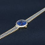 ساعت زنانه ژنو مدل کلاسیک طلای زرد با صفحه آبی