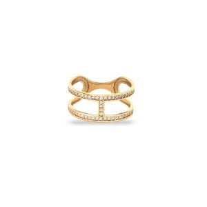 Hermes-gold-two-finger-ring