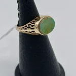 انگشتر طلاي فيروزه ركاب مدل دار راشل