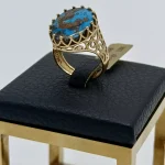 انگشتر طلاي چنگدار فيروزه زرتا