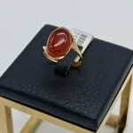 انگشتر عقيق با ركاب ساده