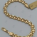 دستبند طلاي زنجيري ايينه اي سيلوا