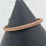 دستبند طلاي النگويي پيچ سه رنگ طرح بنگل رزگلد