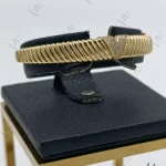 دستبند النگويي اينه اي زرد نگين دار