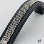 دستبند زنجيري طلاي بافتني سفيد شال