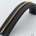 دستبند طلاي بافت استوانه اي VIP سلين