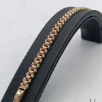 دستبند طلاي رولكس دو رنگ رزگلد مات و سفيد براق