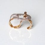 انگشتر طلای هرمس دو انگشتی