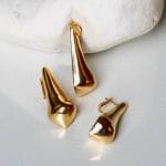 نیم ست طلای آینه ای لوزی چارلی