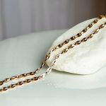 زنجیر طلای مردانه دونه رینگی رزگلد آیسان