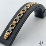 دستبند رولكس طرح كارتير نگير دار رزگلد و سفيد(نيورولكس)