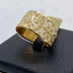 انگشتر ۲۱ عیار کار جور دوبی ، میناخور ، طرح گل