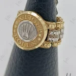 انگشتر رولکس جلفا دو رنگ زرد و سفید