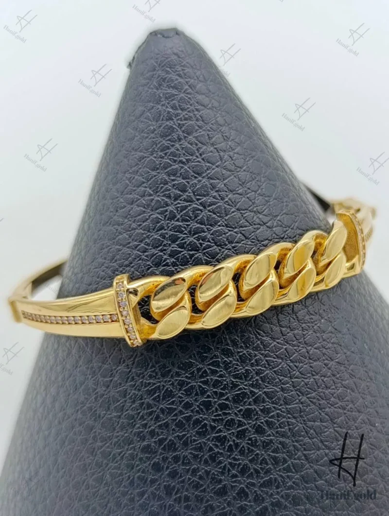 دستبند النگویی طلای کارتیه اینه ای نرمال زرد ( کارتیه نرمال)