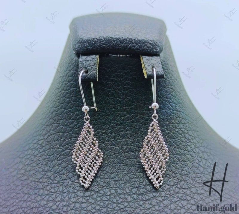 سرویس طلای زنانه ، سفید ، بافتنی ، تک رج (شال)