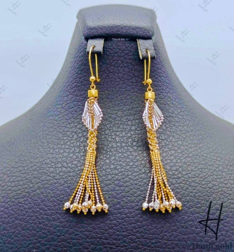 سرویس طلای دورنگ آویز دار ( خودکاری )