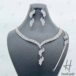 سرویس نگین دار اتمی ، طرح جواهر ، اشک کبود ، طرح مارکیز ( انیکس گلد )