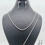 سرویس طلای سفید ، نگین دار اتمی ، طرح جواهر تنیس ( تنیس آتنا )