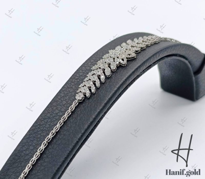 سرویس طلا سفید ، نگین دار طرح جواهر ، فلاور و طرح مارکیز اتمی ( مصباح )