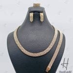 سرویس طلای دو رنگ سفید و رزگلد ، رولکس تراش