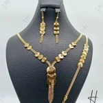 سرویس طلای زنانه ، زرد طرح دایره (طرح ایتالیایی)