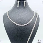 سرویس طلای زنانه ، تراشخور آینه ای ، طرح طوق ( تراش )