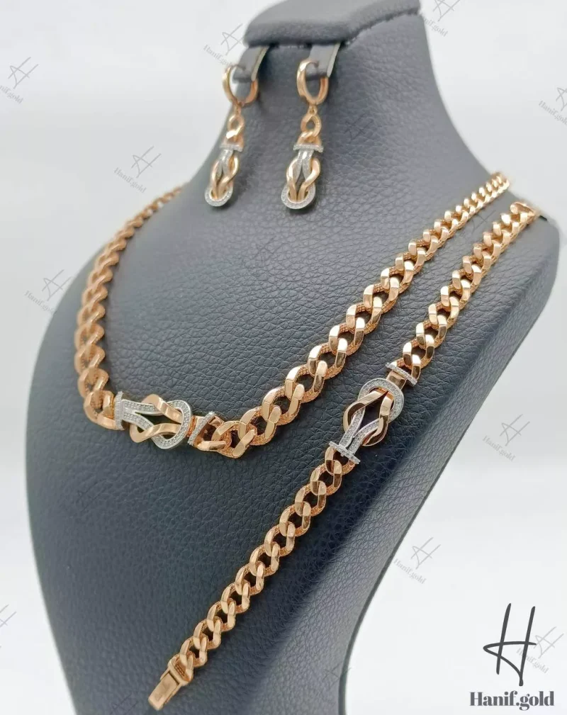سرویس طلای زنانه ، کارتیه امگا ، رزگلد