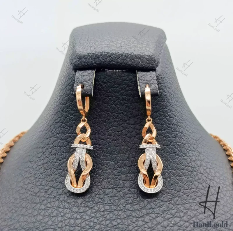 سرویس طلای زنانه ، کارتیه امگا ، رزگلد