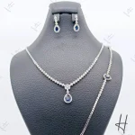 سرویس طلای زنانه ، طرح جواهر ، اشک کبود ( اونیکس گلد )