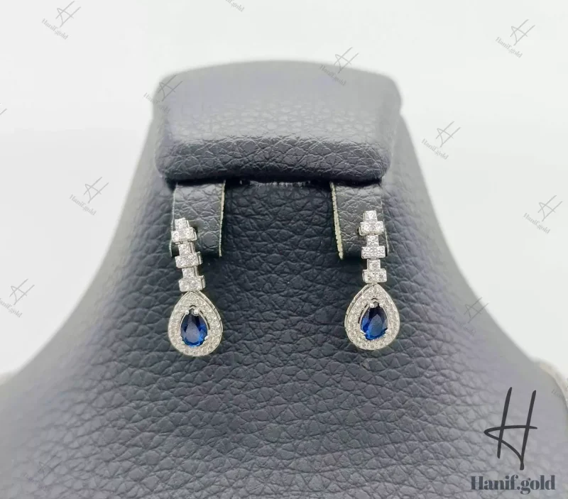 سرویس طلای زنانه ، طرح جواهر ، اشک کبود ( اونیکس گلد )