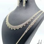 سرویس طلای زنانه ، تراشخور دو رنگ زرد و سفید (تراشخور )