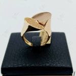 انگشتر طلای زنانه ، رزگلد نگین اتمی ، جناقی (فالکون)