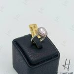 انگشتر طلای زنانه ، اشک توپاز صورتی (بوگاتی)