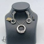 نیم ست طلای زنانه ، سفید آینه ای کراون