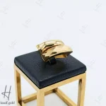 انگشتر طلای زنانه ، زرد دوبل آینه ای طرح کادنزا ( کانزا )