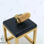 انگشتر طلای زنانه ، دو رنگ ، گوی طلا ( البرناردو )