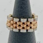 انگشتر مجموعه رولکس دو رنگ،سفید و رزگلد