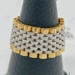 انگشتر رولکس پارادایس پهن زرد و سفید