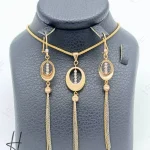 نیم ست طرح ایتالیایی آویز گوی تراش (نیم ست ترمه)