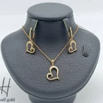 نیم ست اسپورت قلب آیینه‌ای (با زنجیر)