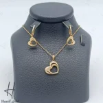 نیم ست اسپورت قلب آیینه‌ای (با زنجیر)