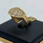 انگشتر تراش خور زرد و سفید (اکسترا بی نگین)