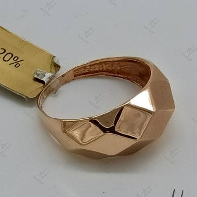 انگشتر ساده رز گلد و مات تراش بیضی کادنزا‌ (کادنزا)