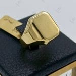 انگشتر آیینه‌ای زرد ساده رویه مستطیل (آیینه‌ای)