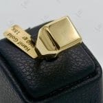 انگشتر آیینه‌ای زرد ساده رویه مربع (آیینه‌ای)