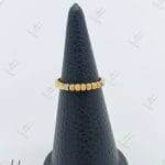 انگشتر وستا یک رج با توپ سفید و زرد متحرک (وستا متحرک)