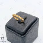 انگشتر وستا یک رج با توپ زرد متحرک (وستا متحرک)