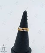 انگشتر وستا ۲رج با توپ زرد و سفید متحرک (وستا متحرک) - Image 2