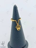 انگشتر مینیمال با آویز رولکس (اکسترا بی نگین) - Image 3