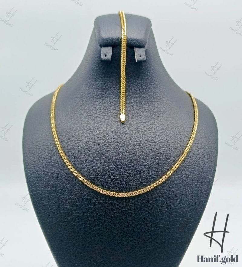 گردنی و دستبند کارتیر نرمال تخت بافت ریز - Image 1